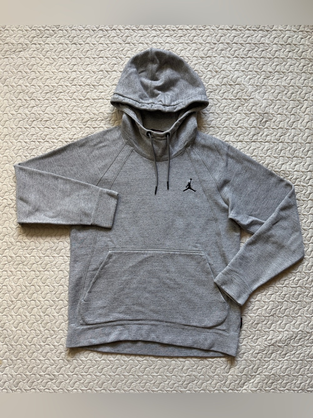 Jordan Jumpman Men’s Large Gray Fleece Pullover Hoodie Embroidered Logo
